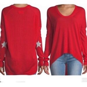 Zadig & Voltaire red preppy star light sweater. Medium. Can also fit a small.